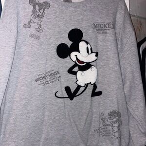 Disney Store Gray Mickey Mouse Sweatshirt